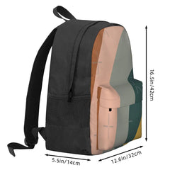 Sound Waves Minimalist Pattern Backpack Men Women Anime School Bag