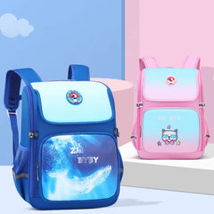 Space Cartoon Kids School Bag Lightweight Waterproof