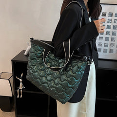 Quilted Space Cotton Shoulder Bag for Women