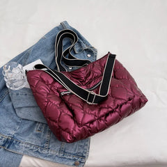 Quilted Space Cotton Shoulder Bag for Women