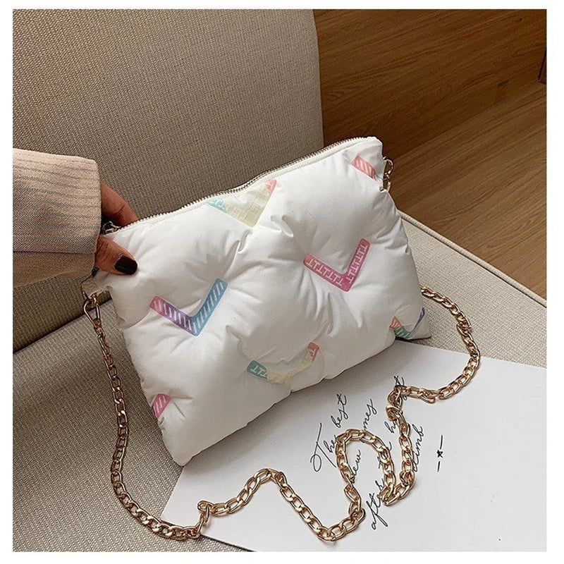 Space Cotton Small Square Bag Shoulder Bag Handbags for Women
