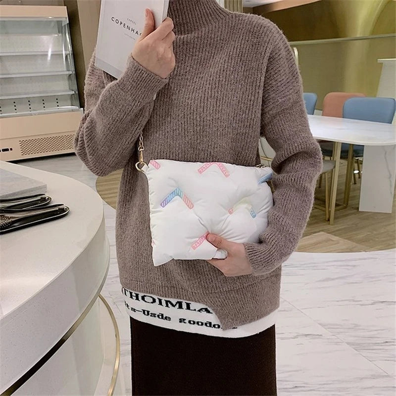 Space Cotton Small Square Bag Shoulder Bag Handbags for Women