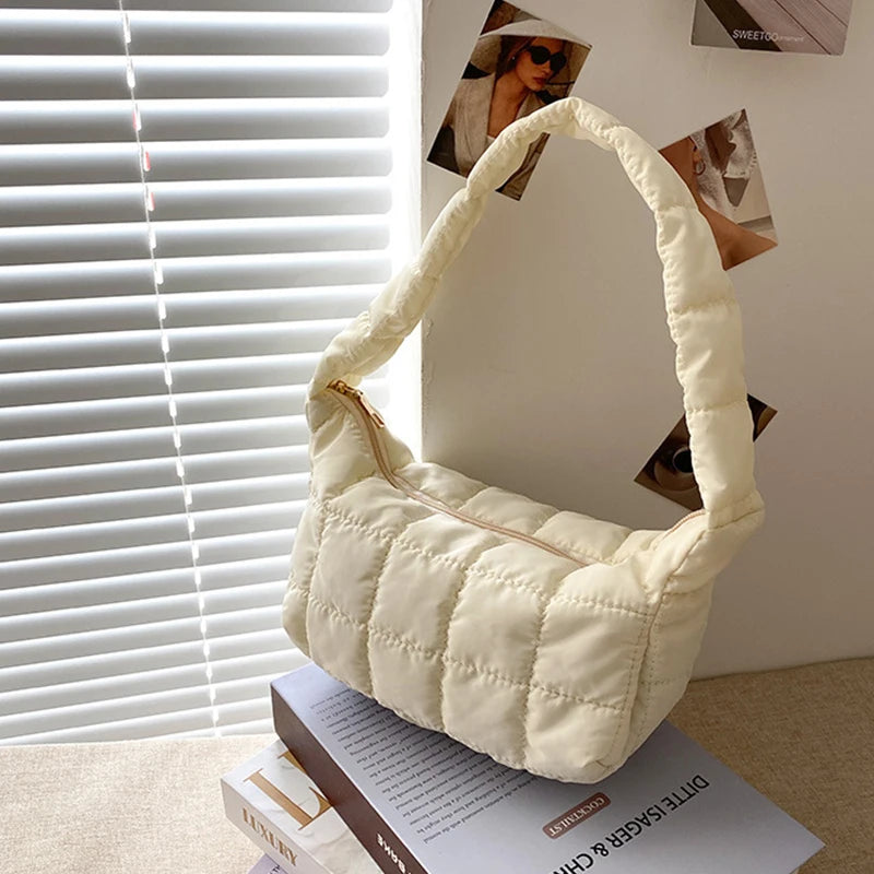 Quilted Winter Padded Shoulder Bag for Women