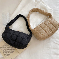 Quilted Winter Padded Shoulder Bag for Women