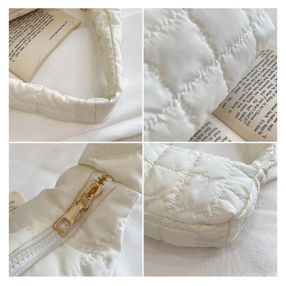 Quilted Winter Padded Shoulder Bag for Women