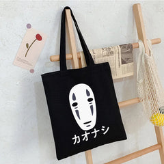 Spirited Away Anime Canvas Bag Harajuku Goth Punk Shopper Large Capacity