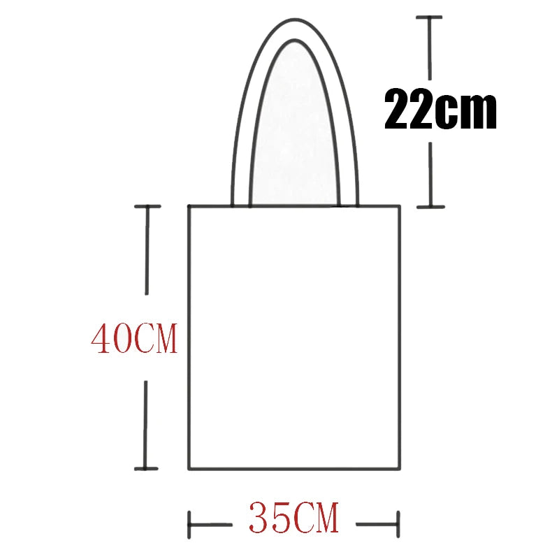 Spirited Away Faceless Print Reusable Shopping Bag Women Canvas Tote Bags