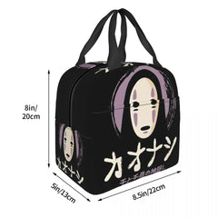 Spirited Away No Face Insulated Lunch Tote Bag for Women