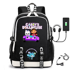 Teen Gabby's Dollhouse Schoolbag With USB Computer Bag