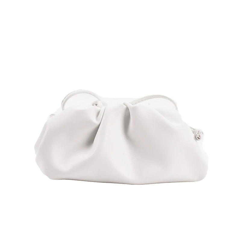Soft Pu Leather Crossbody Bag for Women Pleated Cloud Bag