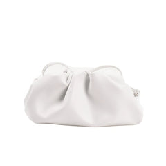 Soft Pu Leather Crossbody Bag for Women Pleated Cloud Bag