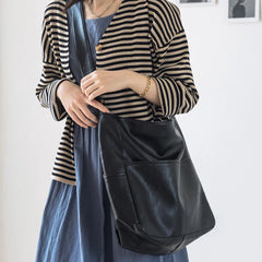 Spring Pu Soft Leather Bucket Bag Large Capacity Cross-body Ins Shoulder