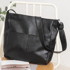 Spring Pu Soft Leather Bucket Bag Large Capacity Cross-body Ins Shoulder