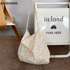 Spring Women's Retro Canvas Messenger Bag Floral Shoulder Bag