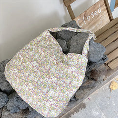 Spring Women's Retro Canvas Messenger Bag Floral Shoulder Bag
