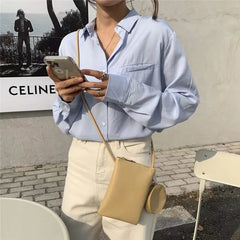 Mini Mobile Phone Bag for Girls PU Handbag