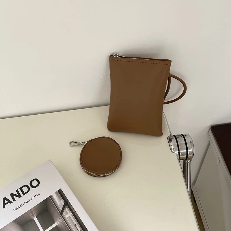 Mini Mobile Phone Bag for Girls PU Handbag