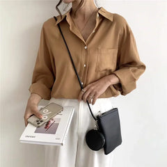 Mini Mobile Phone Bag for Girls PU Handbag