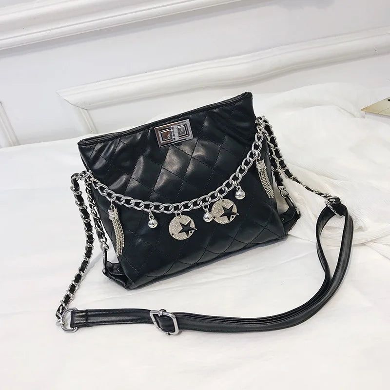 Star Chain Women's Shoulder Bag Winter Girl Bag