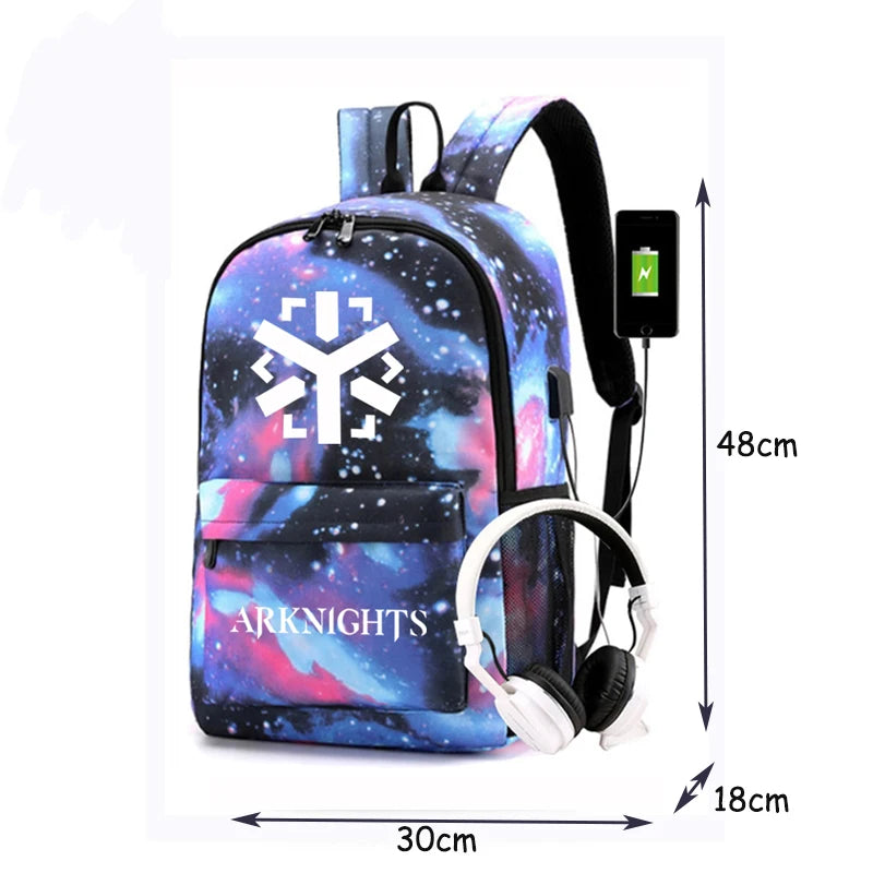 Arknights Backpack Anti-Theft Student Bookbag Rucksack for School
