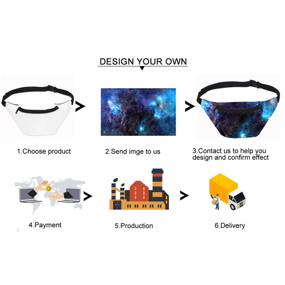Starry Sky Fanny Pack Waist Bag Running Belt Mini Crossbody Bag