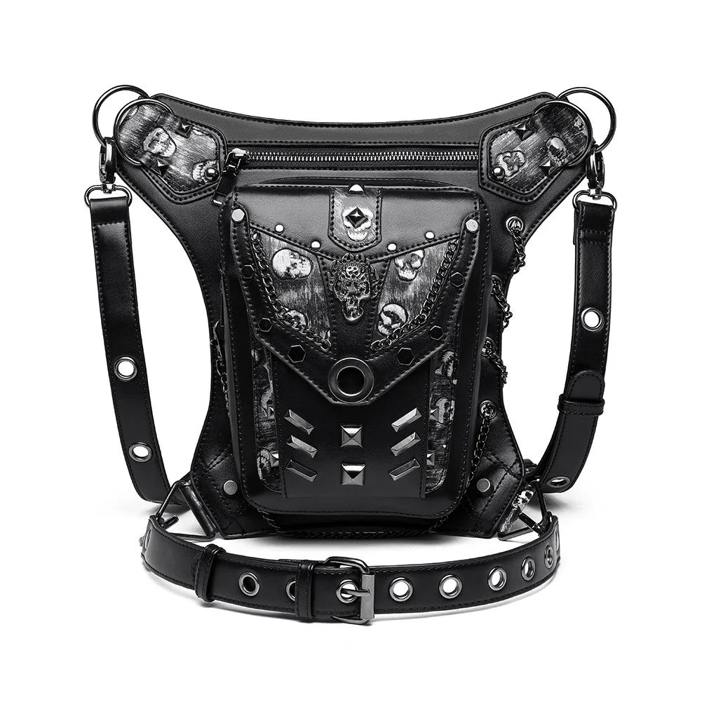 Steampunk Chain Bag Locomotive Single Shoulder Messenger Waist Fanny Pack