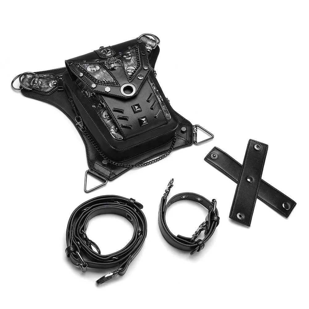 Steampunk Chain Bag Locomotive Single Shoulder Messenger Waist Fanny Pack