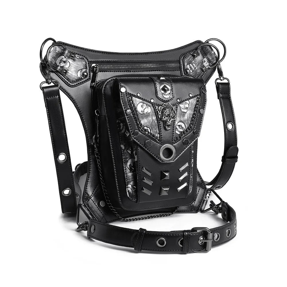 Steampunk Chain Bag Locomotive Single Shoulder Messenger Waist Fanny Pack