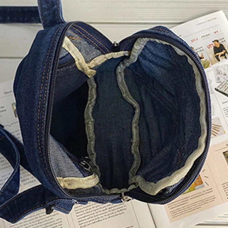 Women's Denim Shoulder Bag Crossbody Summer Travel Handbag Purse