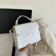 Stone Patent Crossbody Bag Women Small Handbag