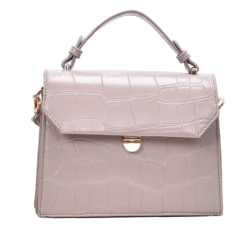 Stone Patent Crossbody Bag Women Small Handbag