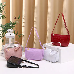 Stone Pattern Ladies PU Leather Shoulder Bag
