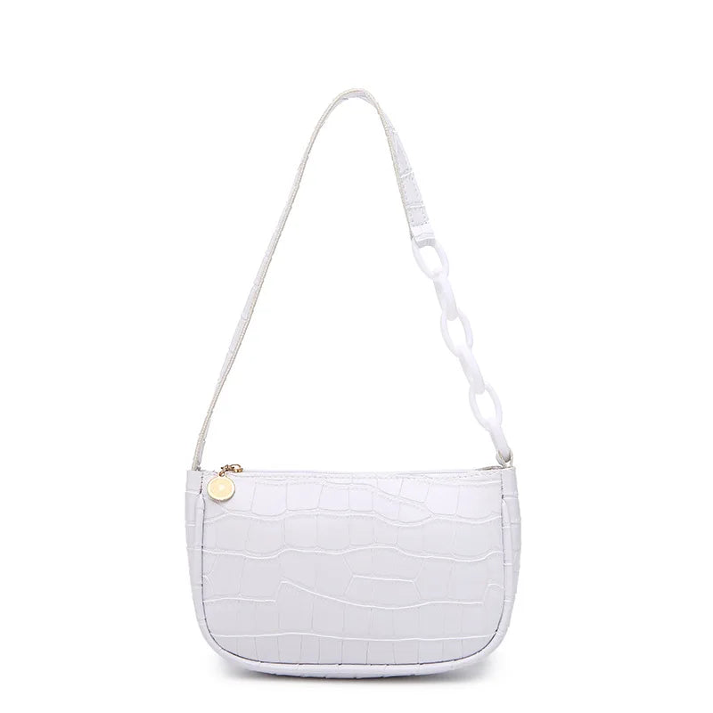 Stone Pattern Ladies PU Leather Shoulder Bag Small Handbags