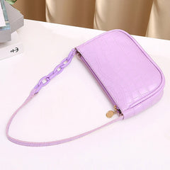 Stone Pattern Ladies PU Leather Shoulder Bag