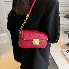 Stone Pattern Leather Underarm Shoulder Bags For Women Handbags and Purses