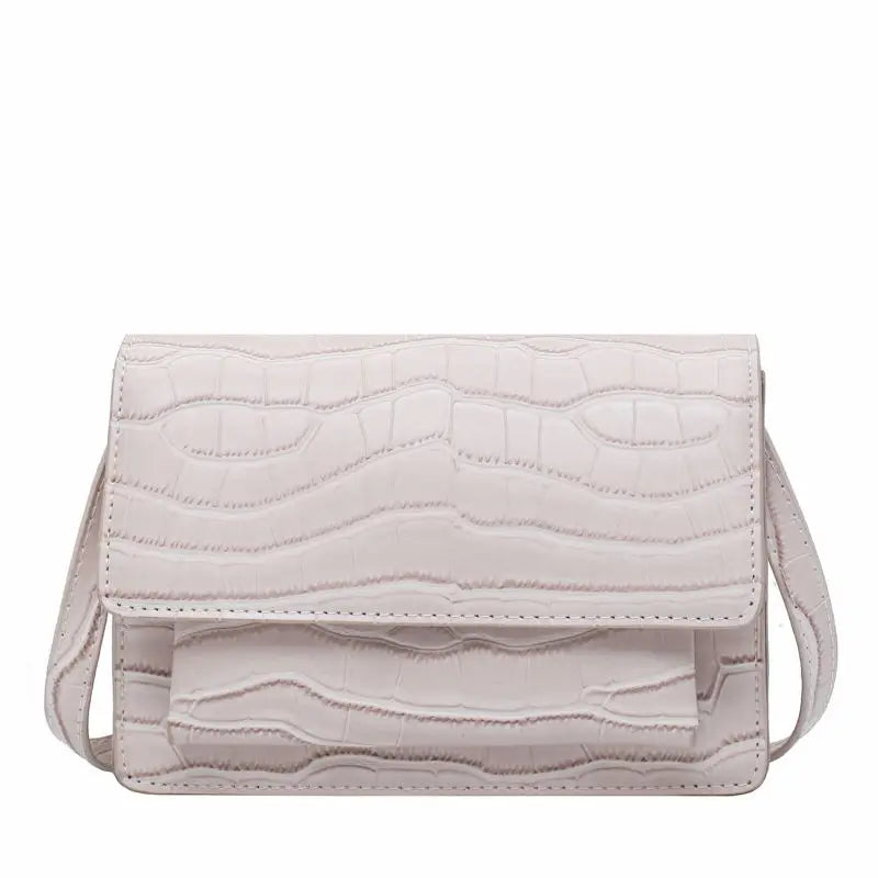 Stone Pattern PU Leather Crossbody Bag Women Shoulder Bag