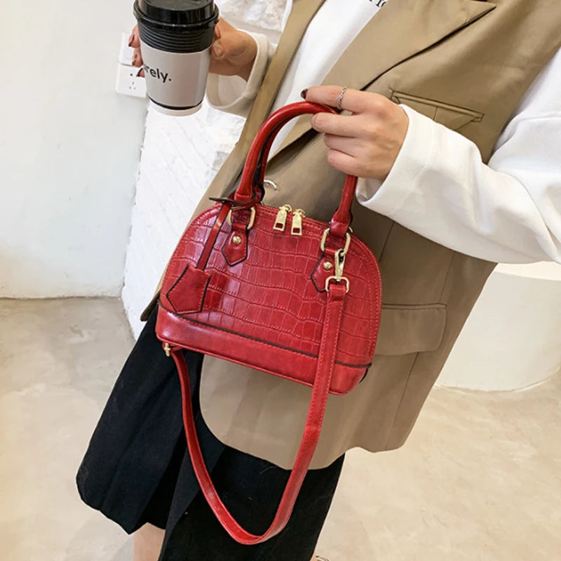 Stone Pattern Shell Bag High-capacity Women Handbag Shoulder Bag