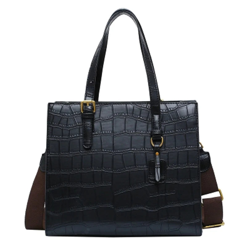 Stone Pattern Shoulder Bag Women Travel Bags Leather Pu Quailty Bag