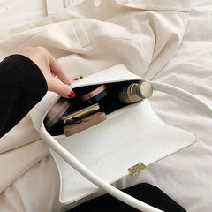 Stone Pattern Shoulder Bag Retro Trends Female Handbags Purses