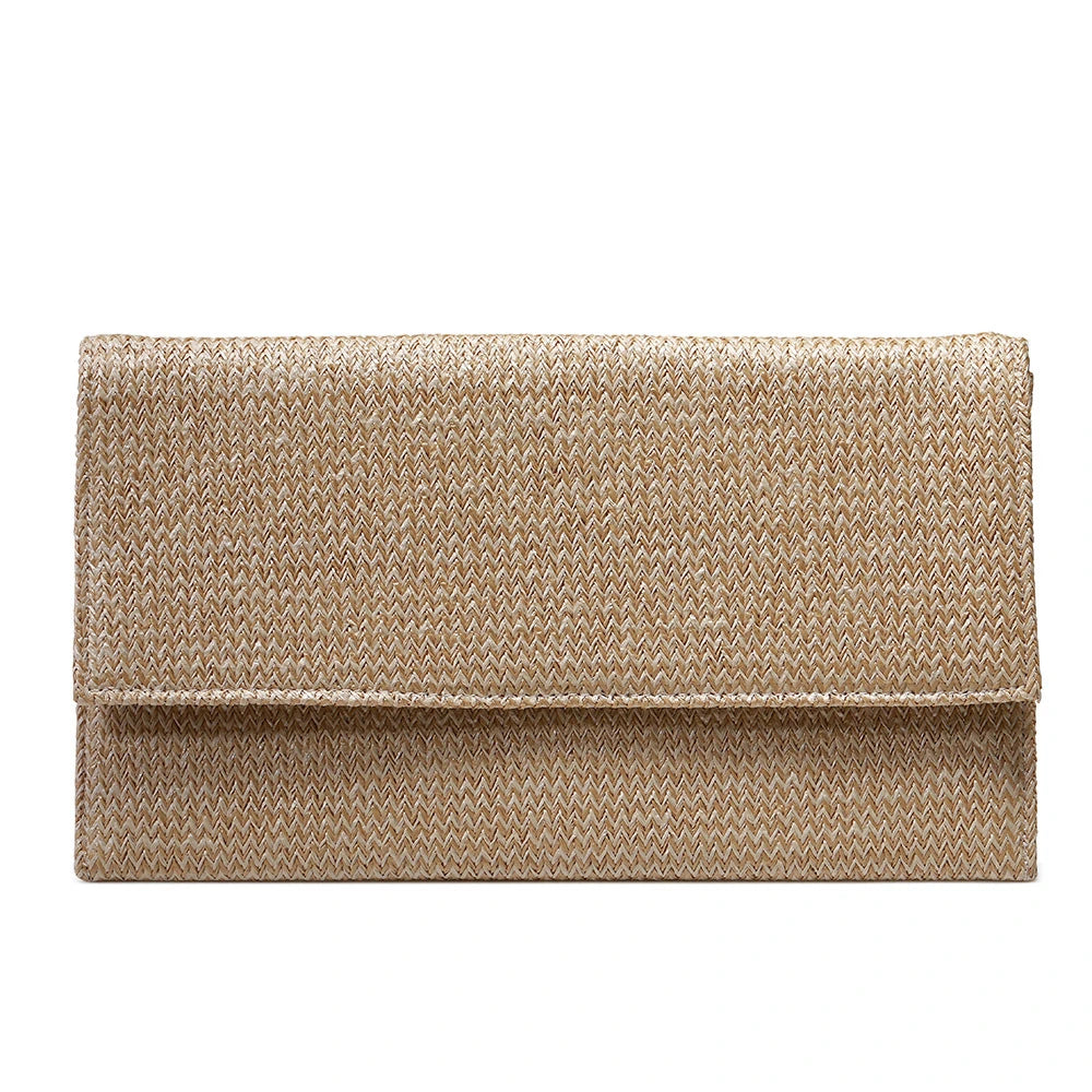 Straw Clutch Purse for Women Beach Handbag Envelope Style