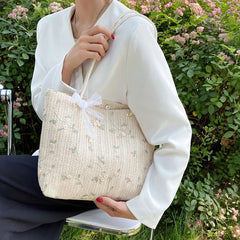 Straw Crossbody Bag Bohemian Knitting Summer Purse Handbag Beach Bags