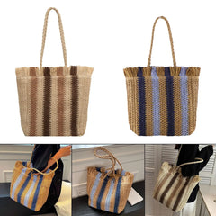 Straw Handbag Shoulder Bag Beach Boho Woven Bag Vacation