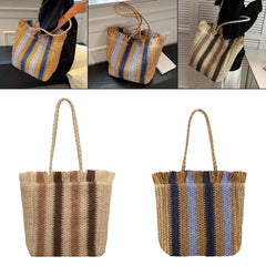Straw Handbag Shoulder Bag Beach Boho Woven Bag Vacation