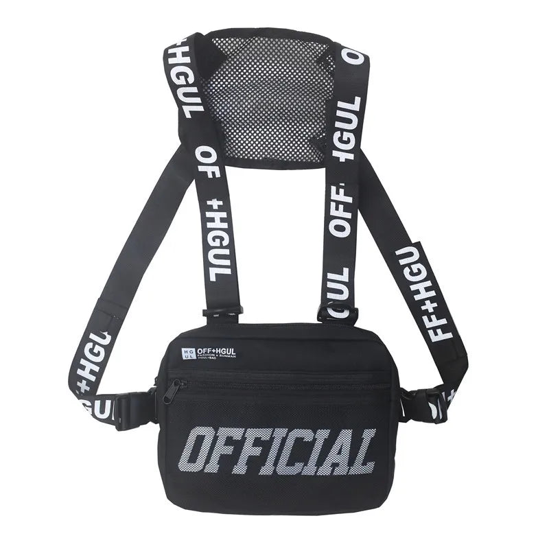 Tactical Vest Crossbody Chest Bag Hip Hop Style