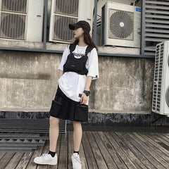 Men Tactical Vest Hip Hop Style Crossbody Chest Bag