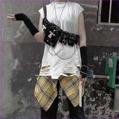 Streetwear Waist Bag Tactical Crossbody Pack Chest Bags Hip hop Unisex