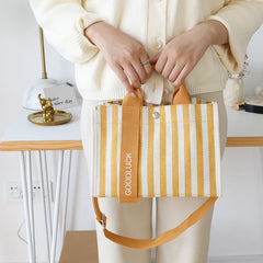 Striped Canvas Bag Messenger Small Bag Women Casual Shoulder Messenger Bags