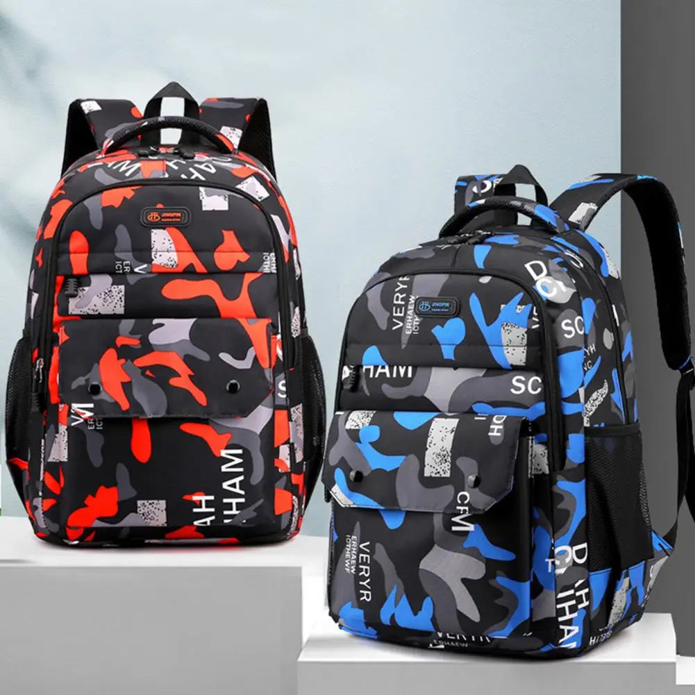 Camouflage Student Backpack Lightweight School Bag