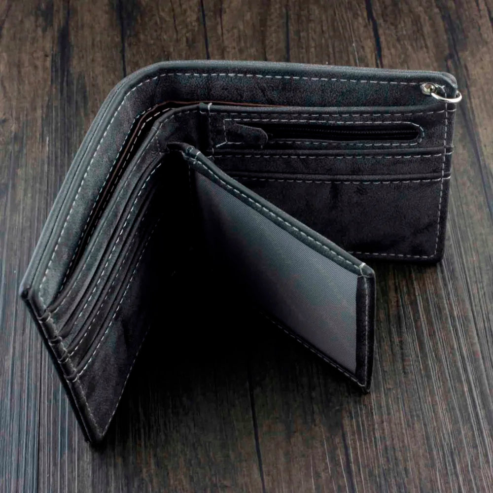 Men's Casual Wallet with Anti Thief Chain