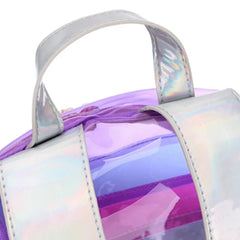 Students Mini Backpack Colorful Stripes Clear Bookpack for Girls